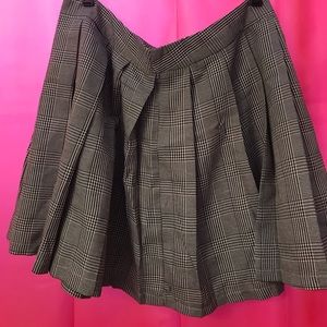 Plaid school girl skater skirt 